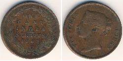 1 Cent Insediamenti dello Stretto (1826 - 1946) Rame 
