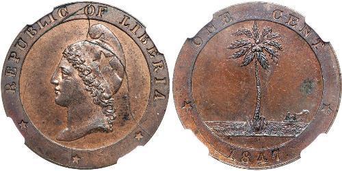 1 Cent Liberia (1847 - ) Rame 