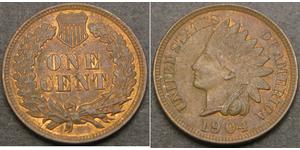 1 Cent Estados Unidos de América (1776 - ) Tin/Cobre/Zinc 