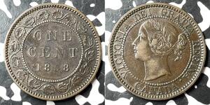 1 Cent Canada Tin/Copper/Zinc Victoria (1819 - 1901)
