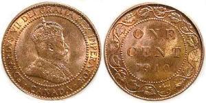 1 Cent Canada Tin/Rame/Zinco Edoardo VII (1841-1910)
