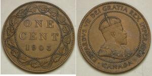 1 Cent Canada Tin/Rame/Zinco Edoardo VII (1841-1910)