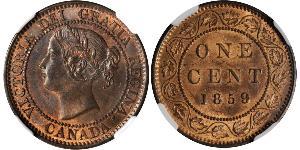1 Cent Canada Tin/Rame/Zinco Vittoria (1819 - 1901)