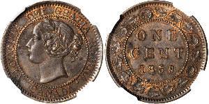 1 Cent 加拿大 Tin/銅/Zinc 维多利亚 (英国君主)