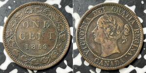 1 Cent 加拿大 Tin/銅/Zinc 维多利亚 (英国君主)