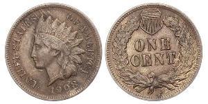 1 Cent 美利堅合眾國 (1776 - ) Tin/銅/Zinc 