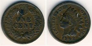 1 Cent 美利堅合眾國 (1776 - ) Tin/銅/Zinc 