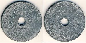 1 Cent Indochine française (1887-1954) Zinc 