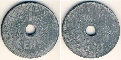 1 Cent Indocina francese (1887-1954) Zinco 