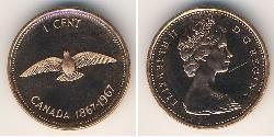 1 Cent Canadá  Isabel II (1926-2022)
