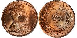 1 Cent Terre-Neuve-et-Labrador  Édouard VII (1841-1910)