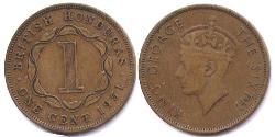 1 Cent 洪都拉斯 (1821 - )  乔治六世 (1895-1952)