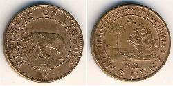 1 Cent 利比里亚 (1847 - ) 青铜 