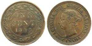 1 Cent 加拿大 青铜 维多利亚 (英国君主)
