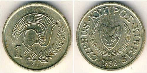 1 Cent 賽普勒斯 黃銅 
