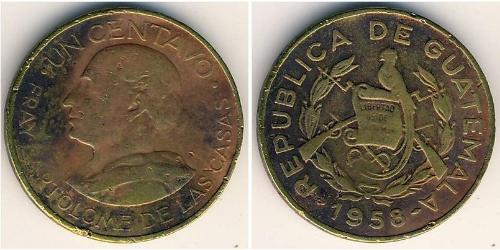 1 Centavo Guatemala (1838 - ) Latón 