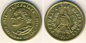 1 Centavo República de Guatemala (1838 - ) Messing 