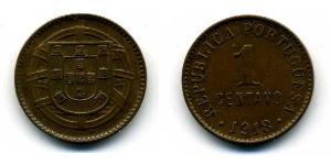 1 Centavo Prima repubblica portoghese (1910 - 1926) Rame 
