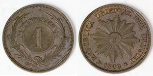 1 Centesimo Uruguay (1825 - ) Bronze 