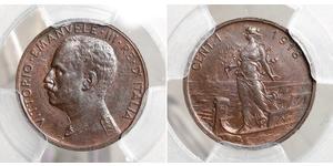 1 Centesimo Kingdom of Italy (1861-1946) Copper 