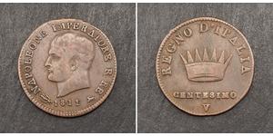 1 Centesimo Kingdom of Italy (Napoleonic) (1805–1814) Copper Napoleon (1769 - 1821)