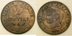 1 Centime Dritte Französische Republik (1870-1940)  Bronze 