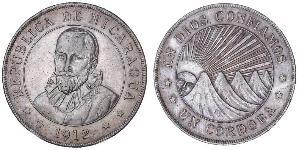 1 Cordoba Nicaragua (1821 - ) Argent 