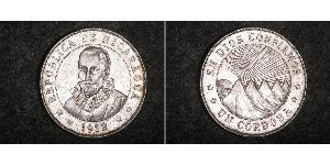 1 Cordoba Nicaragua (1821 - ) Argento 