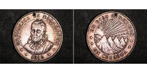 1 Cordoba Nicaragua (1821 - ) Plata 