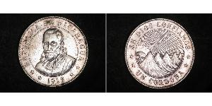 1 Cordoba Nicaragua (1821 - ) Plata 