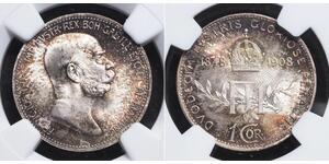 1 Corona Autriche-Hongrie (1867-1918) Argent Franz Joseph I (1830 - 1916)