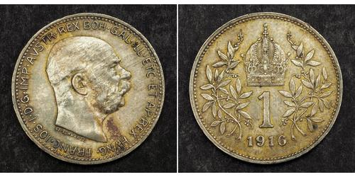 1 Corona Autriche-Hongrie (1867-1918) Argent Franz Joseph I (1830 - 1916)