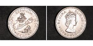 1 Corona Bermuda Argento Elisabetta II (1926-2022)