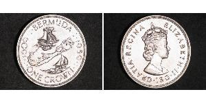 1 Corona Bermuda Argento Elisabetta II (1926-2022)