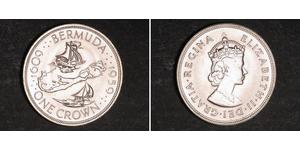 1 Corona Bermuda Argento Elisabetta II (1926-2022)