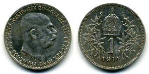 1 Corona Impero austro-ungarico (1867-1918) Argento Franz Joseph I (1830 - 1916)