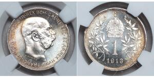 1 Corona Impero austro-ungarico (1867-1918) Argento Franz Joseph I (1830 - 1916)