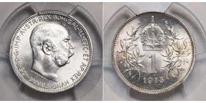 1 Corona Impero austro-ungarico (1867-1918) Argento Franz Joseph I (1830 - 1916)