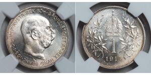 1 Corona Impero austro-ungarico (1867-1918) Argento Franz Joseph I (1830 - 1916)