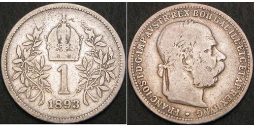 1 Corona Impero austro-ungarico (1867-1918) Argento Franz Joseph I (1830 - 1916)