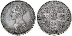 1 Corona Regno Unito di Gran Bretagna e Irlanda (1801-1922) Argento Vittoria (1819 - 1901)