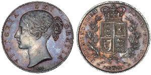1 Corona Regno Unito di Gran Bretagna e Irlanda (1801-1922) Argento Vittoria (1819 - 1901)