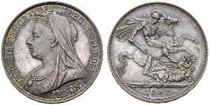 1 Corona Regno Unito di Gran Bretagna e Irlanda (1801-1922) Argento Vittoria (1819 - 1901)