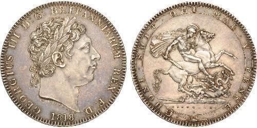 1 Corona Regno Unito di Gran Bretagna e Irlanda (1801-1922) Argento Giorgio III (1738-1820)