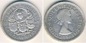 1 Corona Southern Rhodesia (1923-1980) Argento Elisabetta II (1926-2022)