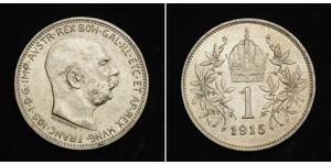 1 Corona Imperio austrohúngaro (1867-1918) Plata Franz Joseph I (1830 - 1916)