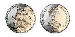 1 Corona Tristan da Cunha Rame/Nichel Elisabetta II (1926-2022)