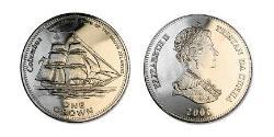 1 Corona Tristan da Cunha Rame/Nichel Elisabetta II (1926-2022)