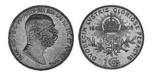 1 Corona Österreich-Ungarn (1867-1918) Silber Franz Joseph I (1830 - 1916)