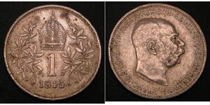 1 Corona Österreich-Ungarn (1867-1918) Silber Franz Joseph I (1830 - 1916)